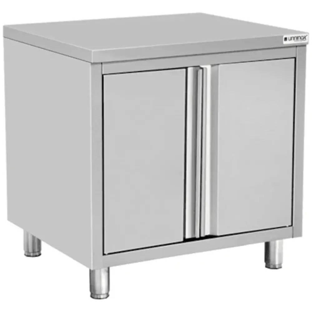 Unninox Werktafel | Rvs | 2 Draaideuren | 800x600x850(h)mm
