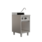 Unninox Wokfornuis | Gas | 1 Brander (15kw) | Waterkraan | Open Onderkast | 500x600x850/1000(h)mm