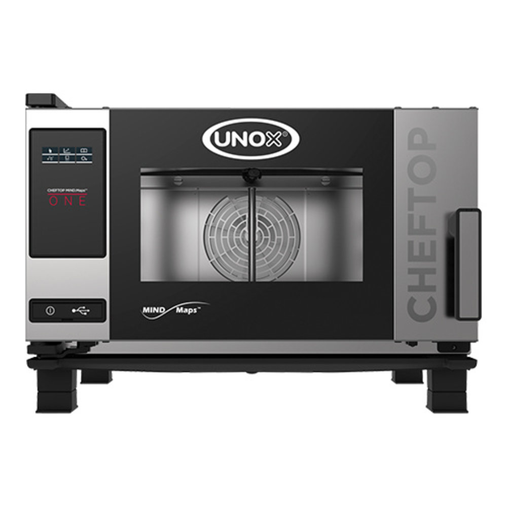 Unox Cheftop (gn1/1)x03 Mindone | 5,2kw/h | Met Automatische Reinigingssysteem | 780x750x540(h)mm
