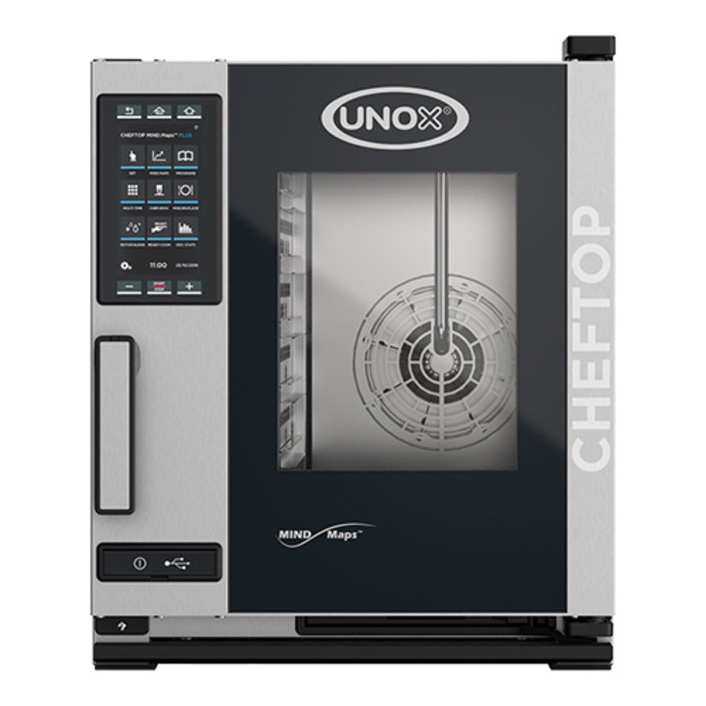 Unox Cheftop (gn1/1)x05 Mindcompact | 9,2kw/h | Met Automatisch Reinigingssysteem | 535x872x649(h)mm