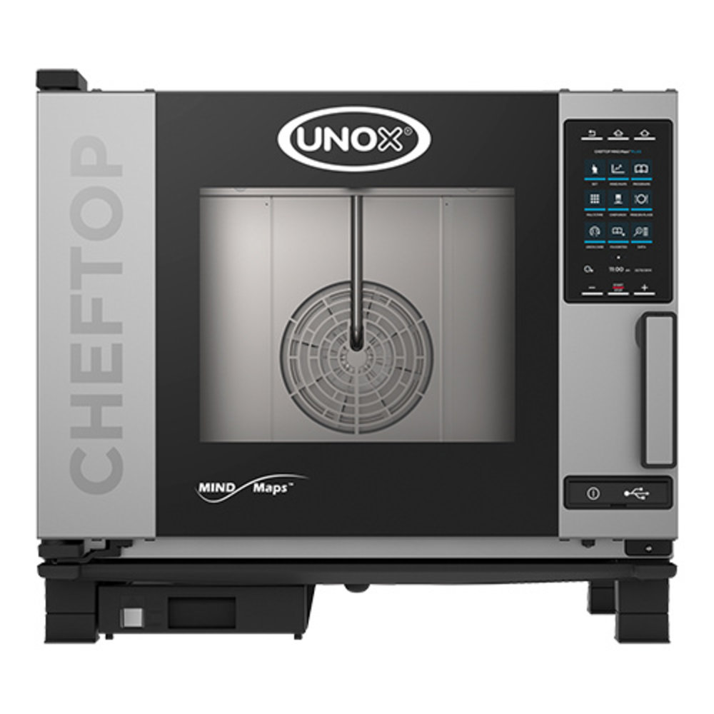 Unox Cheftop (gn1/1)x05 Mindplus |9,3kw/h | Met Automatisch Reinigingssysteem | 783x750x675(h)mm