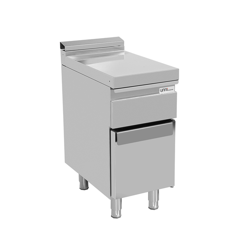 Unni-cooking Neutrale Werkunit | 700 Serie | Rvs | 1 Lade | Gesloten Onderkast | 400x700x850/900(h)mm