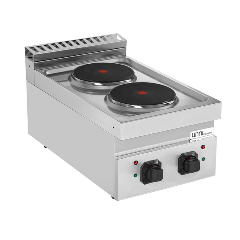 Unni-cooking Fornuis | 700 Serie | Tafelmodel | Elektrisch | 2 Kookpunten | 5.2kw (400v) | 400x700x300/350(h)mm