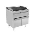Unni-cooking Stoomgrill | 700 Serie | Gas | Gietijzer | 15kw | Piëzo Ontsteking | 2 Uitneembare Waterladen | 800x700x850/900(h)mm