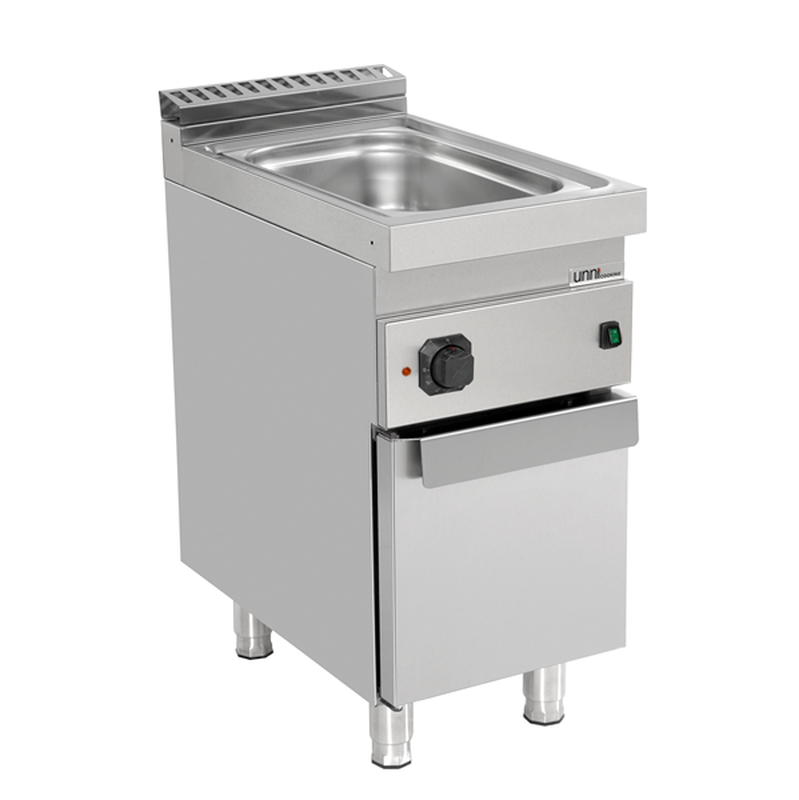 Unni-cooking Bain-marie | 700 Serie | Elektrisch | 1/1 GN | 1.5kw (230v) | Aftapkraan | Gesloten Onderkast | 400x700x850/900(h)mm