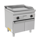 Unni-cooking Bak-/grillplaat | 700 Serie | Elektrisch | Glad Oppervlak 740x565 (verchroomd) | 100°c/300°c | 9kw (400v) | Gesloten Onderkast | 800x700x850/900(h)mm