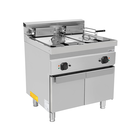 Unni-cooking Friteuse | 700 Serie | Elektrisch | 16+16l | 100°c/190°c | 28.4kw (400v) | Aftapkranen | Gesloten Onderkast | 800x700x850/900(h)mm