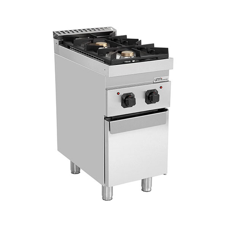 Unni-cooking Fornuis | 700 Serie | Gas | 2 Branders (2x 6.5kw) | Waakvlam | 400x700x850/900(h)mm