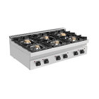 Unni-cooking Fornuis | 700 Serie | Gas | 6 Branders (3x 6.5kw, 3x 9kw) | Waakvlam | 1200x700x350(h)mm