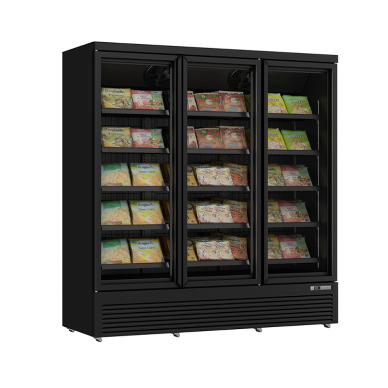 Unnicool Vrieskast | 1530l | Zwart | -18°c/-22°c | Geforceerd | Draaideuren | Wielen (geremd) | 1880x710x1997(h)mm