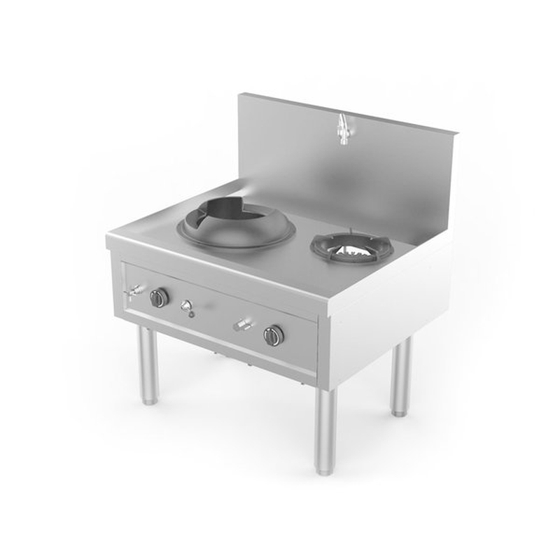 Unni-cooking Wokfornuis | Gas | 1 Wokbrander + 1 Soepbrander | 36.7kw | 1000x850x1100(h)mm