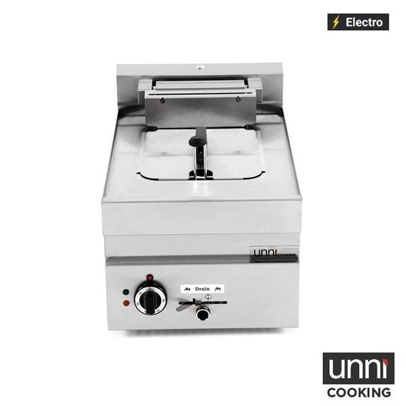 Unni-cooking Friteuse | 650 Serie | Elektrisch | 10l | 100°c/180°c | 7.5kw (400v) | Aftapkraan | 400x650x350/540(h)mm