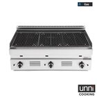 Unni-cooking Lavasteengrill | 650 Serie | Gas | Oppervlak 990x500 (gietijzer) | 80°c/300°c | 16.5kw | Piëzo Ontsteking | 1100x650x300/540(h)mm