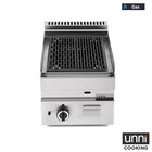 Unni-cooking Lavasteengrill | 650 Serie | Gas | Oppervlak 330x500 (gietijzer) | 80°c/300°c | 5.5kw | Piëzo Ontsteking | 400x650x300/540(h)mm