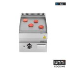 Unni-cooking Bak-/grillplaat | 650 Serie | Gas | Glad Oppervlak 400x550 (rvs) | 80°c/300°c | 5.7kw | Piëzo Ontsteking | 400x650x300/540(h)mm