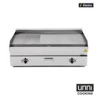 Unni-cooking Bak-/grillplaat | 650 Serie | Elektrisch | Glad/gegroefd Oppervlak 1100x550 (rvs) | 50°c/300°c | 13.5kw (400v) | 1100x650x300/540(h)mm