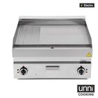 Unni-cooking Bak-/grillplaat | 650 Serie | Elektrisch | Glad/gegroefd Oppervlak 700x550 (rvs) | 50°c/300°c | 9kw (400v) | 700x650x300/540(h)mm