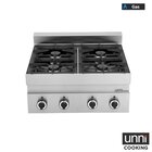 Unni-cooking Fornuis | 650 Serie | Tafelmodel | Gas | 4 Branders | 4x 6.5kw | 700x650x300/540(h)mm
