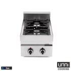 Unni-cooking Fornuis | 650 Serie | Tafelmodel | Gas | 2 Branders | 2x 6.5kw | 400x650x300/540(h)mm