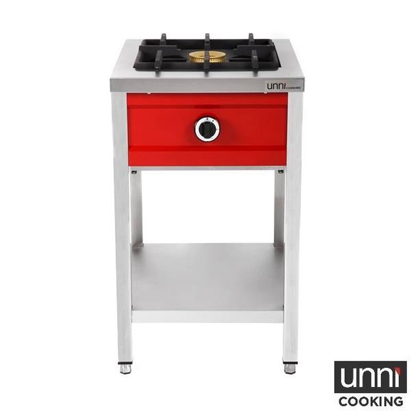 Unni-cooking Pannenkoekenfornuis | Gas | 1 Brander | 8kw | Bodemschap | 500x600x850/900(h)mm