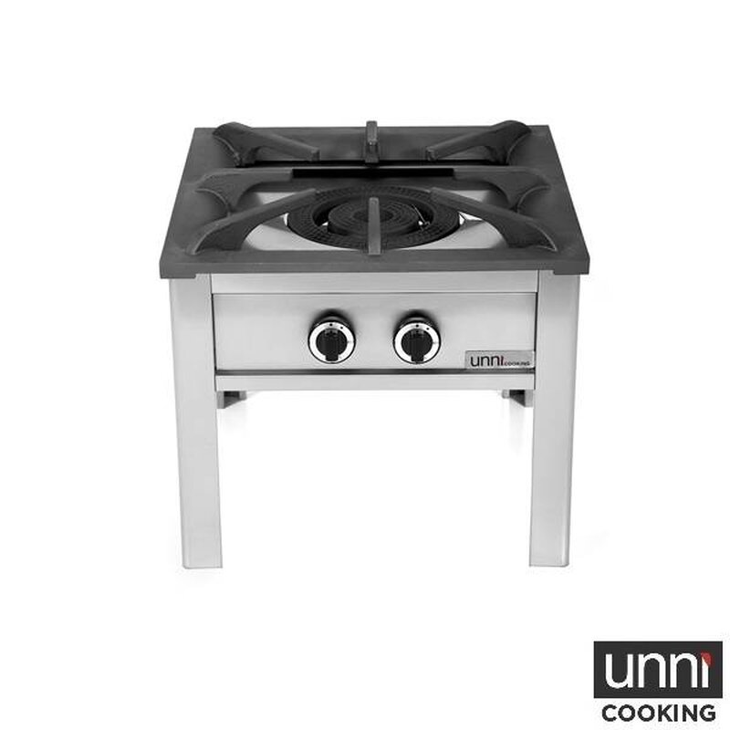 Unni-cooking Hokker | Gas | 2 Branders (dubbele Ring) | 28kw | 600x600x600(h)mm