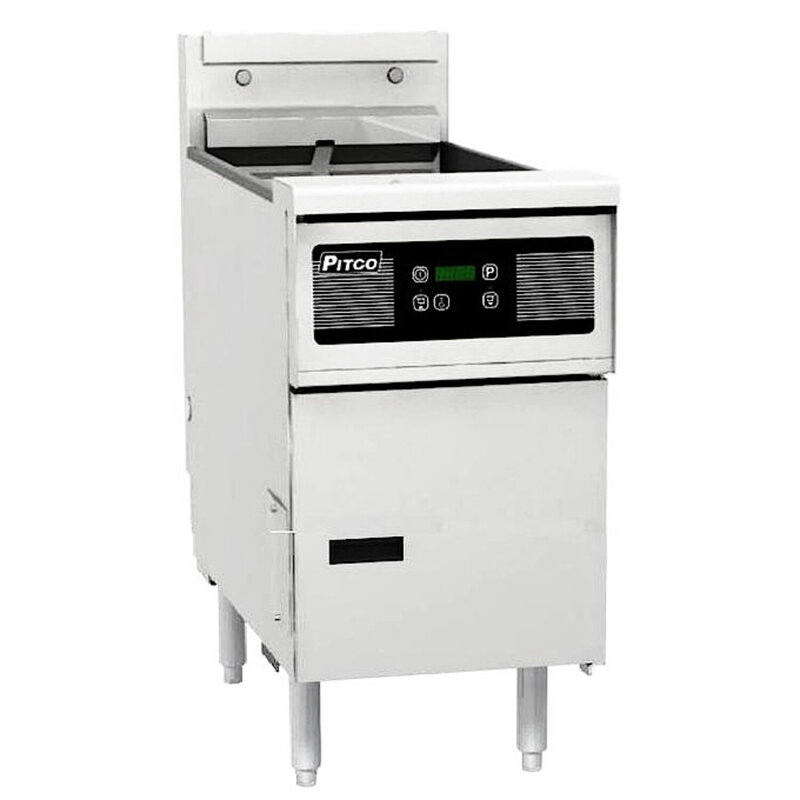 Pitco Friteuse | Se14s | Elektrisch | 23l | 60°c/190°c | 17kw (3x 400v) | Aftapkraan | Digitaal | 397x875x864/1010(h)mm