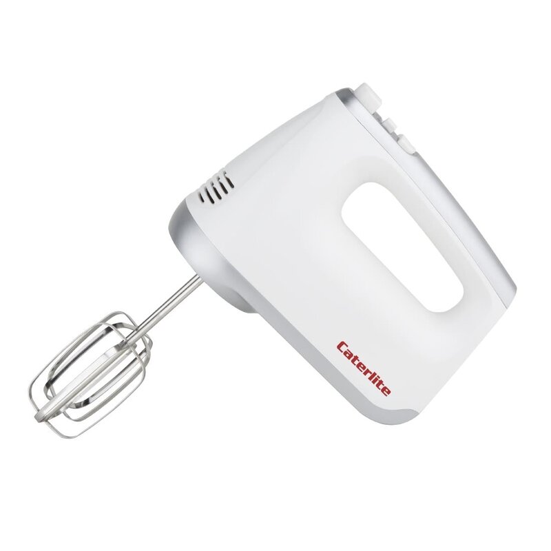 Caterlite Handmixer | 6 Snelheden + Turbo | Incl. Menghaken + Gardes | 0.4kw (230v) | 84x150x190(h)mm