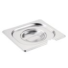 Vogue GN Rvs Deksel Met Lepeluitsparing 1/6 | O.a. Voor K985, K991, K992 en K995