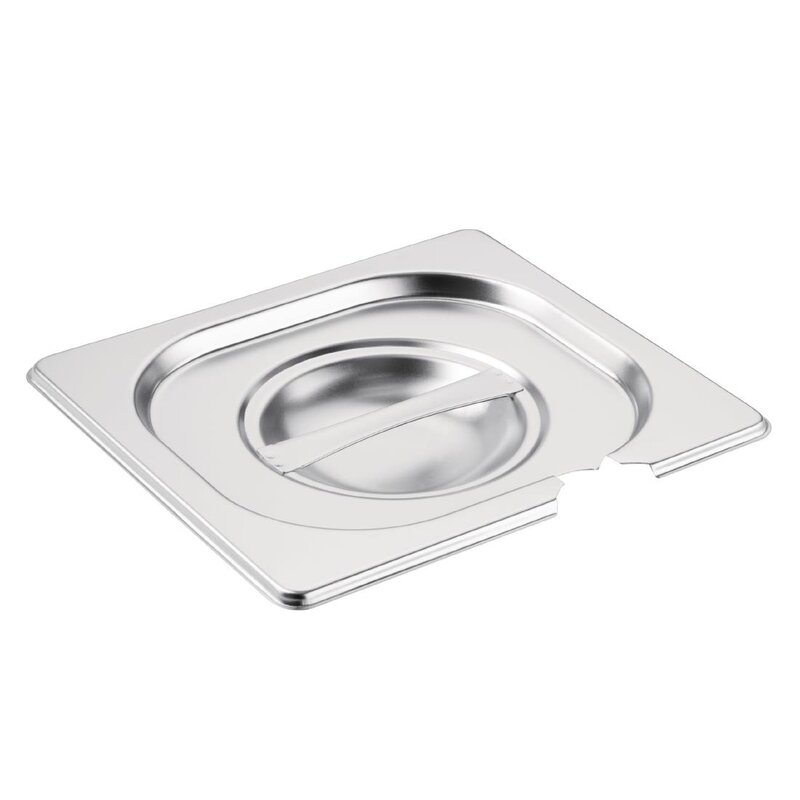 Vogue GN Rvs Deksel Met Lepeluitsparing 1/6 | O.a. Voor K985, K991, K992 en K995