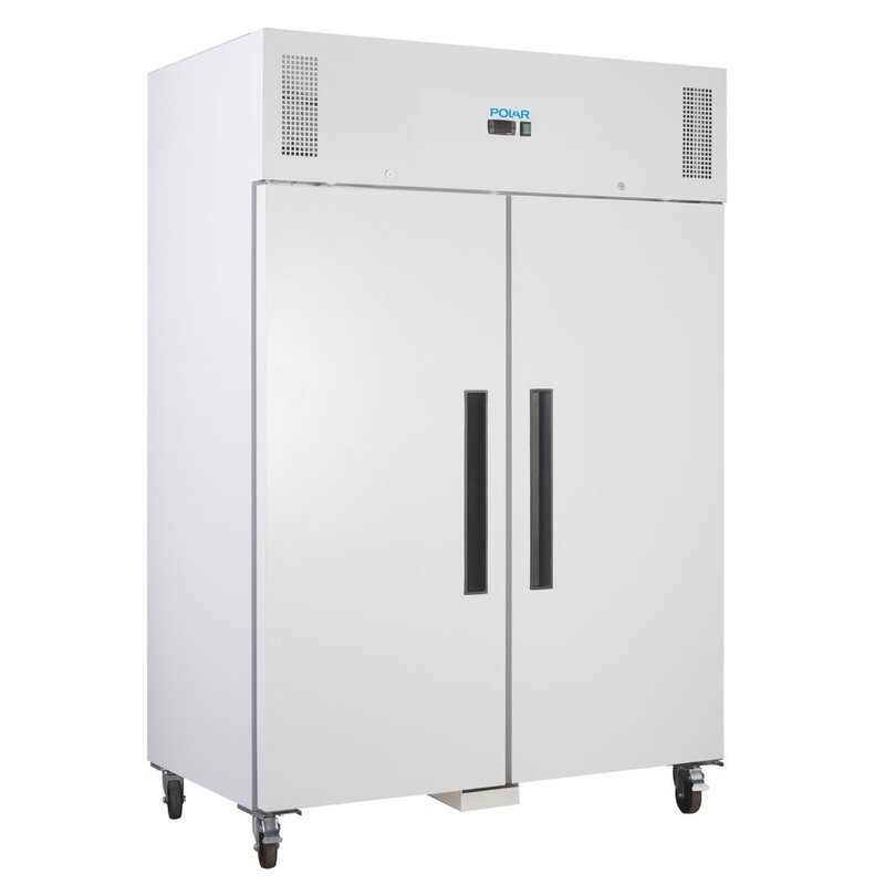 Polar Vrieskast | G-serie | 1200l (2/1gn) | Wit | -10°c/-20°c | Statisch + Ventilator | Wielen (geremd) | 1345x815x2000(h)mm