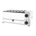 Rowlett Broodrooster/tosti-apparaat | Esprit | Rvs/wit | 6 Sleuven | 2.6kw (230v) | Incl. Tostiklemmen | 508x237x207(h)mm
