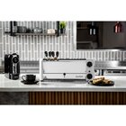 Rowlett Broodrooster/tosti-apparaat | Esprit | Rvs/wit | 6 Sleuven | 2.6kw (230v) | Incl. Tostiklemmen | 508x237x207(h)mm