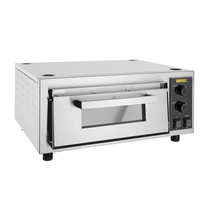 Buffalo Pizzaoven | Elektrisch | 1x ø40cm | 50°c/400°c | 2.4kw (230v) | Stapelbaar | 630x510x280(h)mm