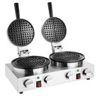 Buffalo Wafelijzer | Dubbel | Belgische Wafels (ø180mm) | 50°c/250°c | 2kw (230v) | Timer | 500x290x198(h)mm