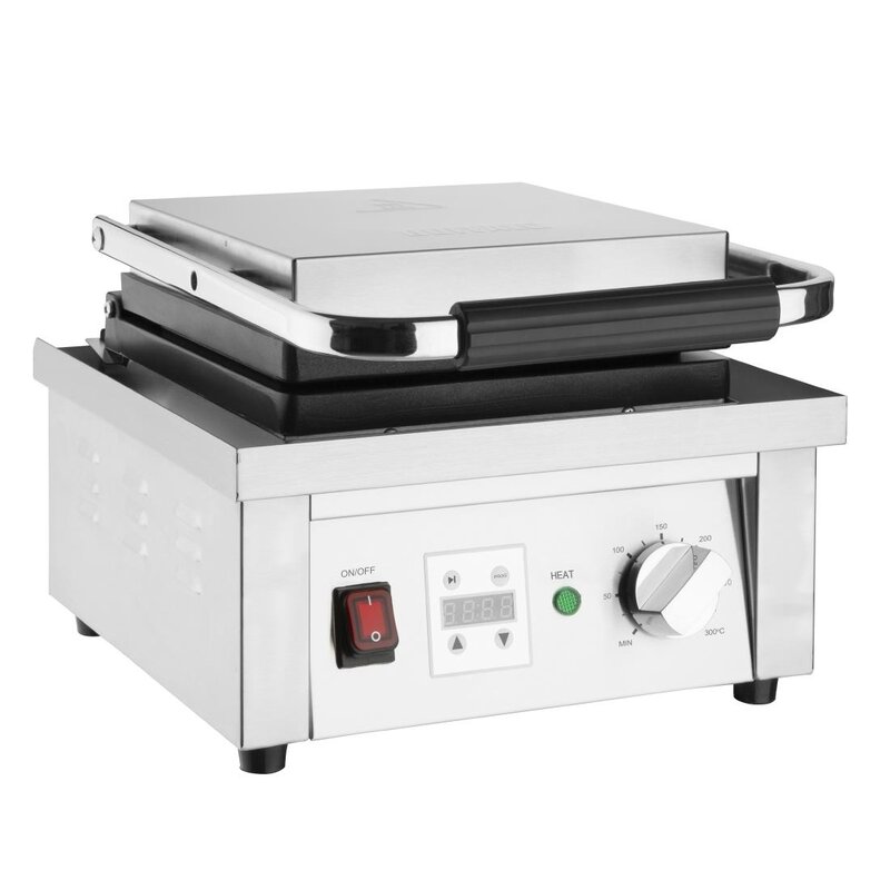 Buffalo Wafelijzer | Enkel | Belgische Wafels (165x100mm) | 60°c/300°c | 1.6kw (230v) | Timer | 325x400x245(h)mm
