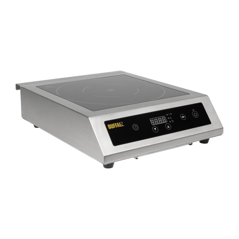 Buffalo Inductie Kookplaat Zwaar Gebruik | 3kw | Met Pan Detectie | 390x490x120(h)mm
