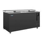 Polar Koelkist Met Werkblad | Zwart | 417l | Flesopener + Opvangbak | +2°c/+8°c (statisch + Ventilator) | 2 Schuifdeksels (dicht) | 1255x687x888(h)mm