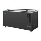 Polar Koelkist Met Werkblad | Zwart | 417l | Flesopener + Opvangbak | +2°c/+8°c (statisch + Ventilator) | 2 Schuifdeksels (dicht) | 1255x687x888(h)mm
