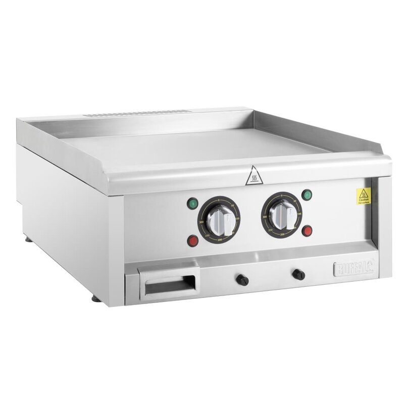 Buffalo 600-serie Elektrische Bakplaat Met Twee Zones, 600mm