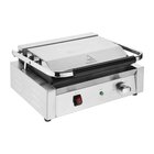 Buffalo Contact-/paninigrill | Bistro | Enkel | Gegroefd Oppervlak 343x227 (gietijzer) | 50°c/300°c | 2.2kw (230v) | 380x395x210(h)mm