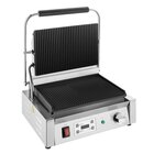 Buffalo Contact-/paninigrill | Bistro | Enkel XL | Gegroefd Oppervlak (gietijzer) | 50°c/300°c | 2.5kw (230v) | Timer | 430x310x200(h)mm