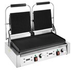 Buffalo Contact-/paninigrill | Bistro | Dubbel | Gegroefd Oppervlak (gietijzer) | 50°c/300°c | 3.6kw (2x 230v) | Timers | 570x310x200(h)mm