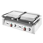 Buffalo Contact-/paninigrill | Bistro | Dubbel | Glad/gegroefd Oppervlak (gietijzer) | 50°c/300°c | 3.6kw (2x 230v) | Timers | 570x310x200(h)mm