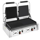 Buffalo Contact-/paninigrill | Bistro | Dubbel | Glad/gegroefd Oppervlak (gietijzer) | 50°c/300°c | 3.6kw (2x 230v) | Timers | 570x310x200(h)mm