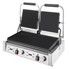Buffalo Contact-/paninigrill | Bistro | Dubbel | Glad/gegroefd Oppervlak (gietijzer) | 50°c/300°c | 3.6kw (2x 230v) | Timers | 570x310x200(h)mm