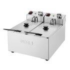 Buffalo Friteuse | Elektrisch | 3+3l | 60°c/190°c | 4kw (2x 230v) | 360x410x295(h)mm