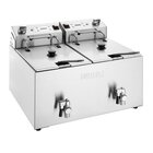 Buffalo Friteuse | Elektrisch | 8+8l | 50°c/190°c | 5.8kw (2x 230v) | Aftapkranen | Timer | 560x505x410(h)mm