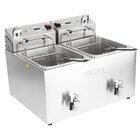 Buffalo Friteuse | Elektrisch | 8+8l | 50°c/190°c | 5.8kw (2x 230v) | Aftapkranen | Timer | 560x505x410(h)mm