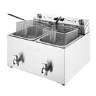 Buffalo Friteuse | Elektrisch | 8+8l | 50°c/190°c | 5.8kw (2x 230v) | Aftapkranen | Timer | 560x505x410(h)mm
