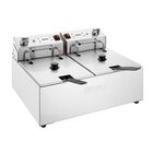 Buffalo Friteuse | Elektrisch | 5+5l | 50°c/190°c | 5.6kw (2x 230v) | Timer | 560x450x315(h)mm